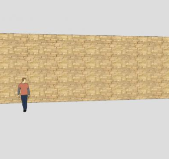 砖砌石墙SU模型下载_sketchup草图大师SKP模型