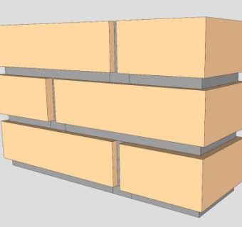 现代庭院景观墙SU模型下载_sketchup草图大师SKP模型