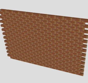 叠砖墙SU模型下载_sketchup草图大师SKP模型