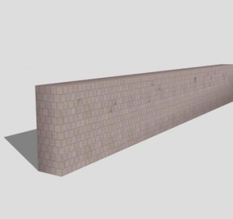 砖石围壁SU模型下载_sketchup草图大师SKP模型