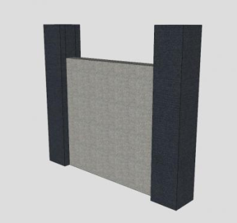 双柱石墙SU模型下载_sketchup草图大师SKP模型