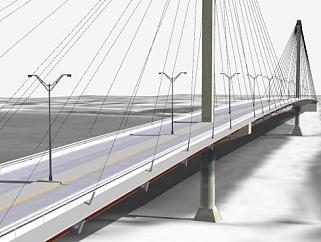 美国格兰特大桥建筑SU模型下载_sketchup草图大师SKP模型