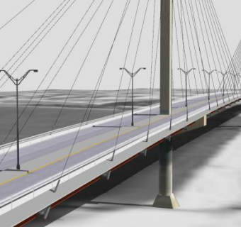 美国格兰特大桥建筑SU模型下载_sketchup草图大师SKP模型