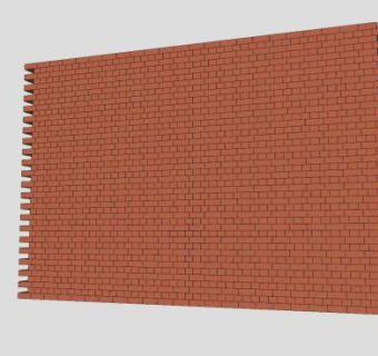 大型叠砖墙SU模型下载_sketchup草图大师SKP模型
