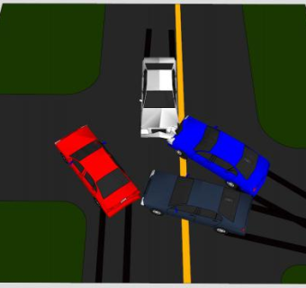 汽车十字路口小车车模模型SKP下载_su模型下载 草图大师模型_SKP模型