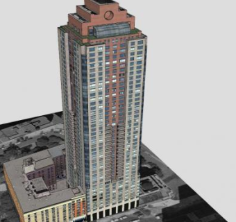 自由法院院长室建筑SU模型下载_sketchup草图大师SKP模型