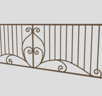 铁艺门围栏SU模型下载_sketchup草图大师SKP模型