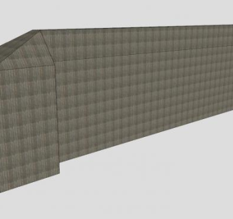 简易建筑围墙SU模型下载_sketchup草图大师SKP模型
