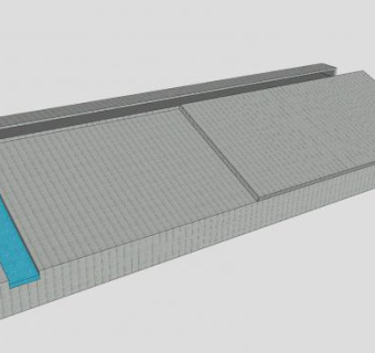 小型大坝建筑SU模型下载_sketchup草图大师SKP模型