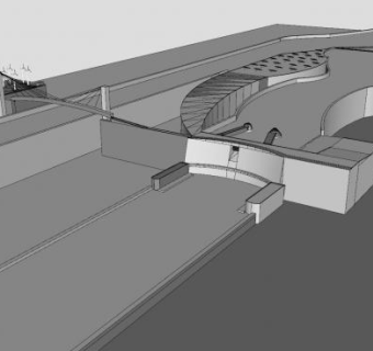大型大坝建筑SU模型下载_sketchup草图大师SKP模型