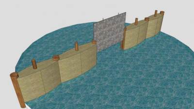 闸门大坝SU模型下载_sketchup草图大师SKP模型