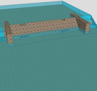 比西亚河上的水坝SU模型下载_sketchup草图大师SKP模型