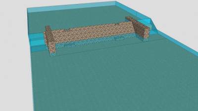 比西亚河上的水坝SU模型下载_sketchup草图大师SKP模型