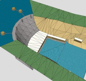 简易胡佛水坝SU模型下载_sketchup草图大师SKP模型