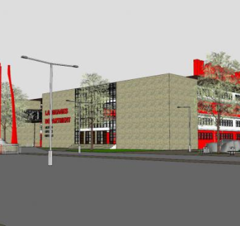 高科技办公建筑SU模型下载_sketchup草图大师SKP模型