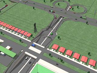 高速公路道路设施SU模型下载_sketchup草图大师SKP模型