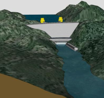 胡佛水坝SU模型下载_sketchup草图大师SKP模型