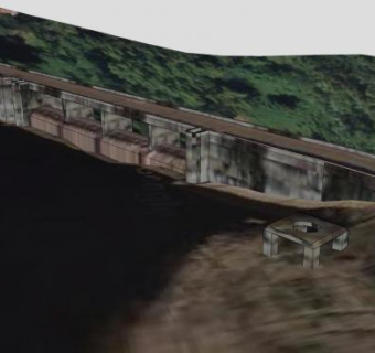 尼拉丝水坝SU模型下载_sketchup草图大师SKP模型