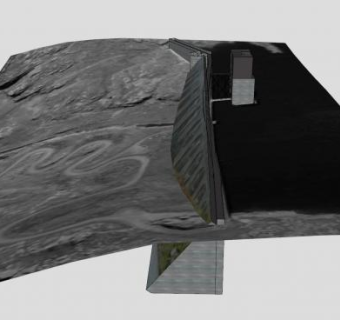蓄水大坝SU模型下载_sketchup草图大师SKP模型