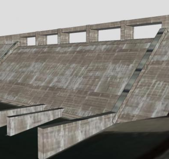 曼斯菲尔德大坝SU模型下载_sketchup草图大师SKP模型