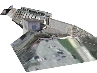 奥斯汀湖的米勒大坝SU模型下载_sketchup草图大师SKP模型