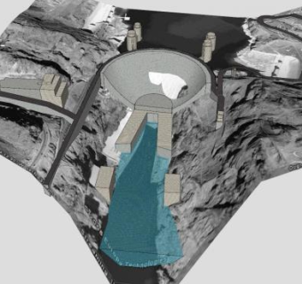 美国胡佛水坝SU模型下载_sketchup草图大师SKP模型