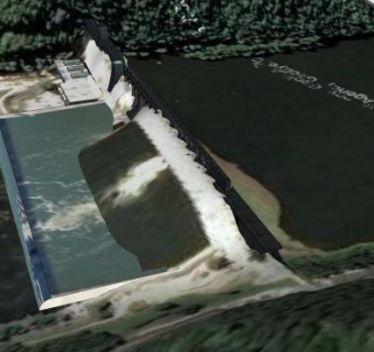 青石大坝SU模型下载_sketchup草图大师SKP模型