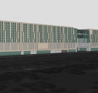 班哥伦比亚建筑SU模型下载_sketchup草图大师SKP模型