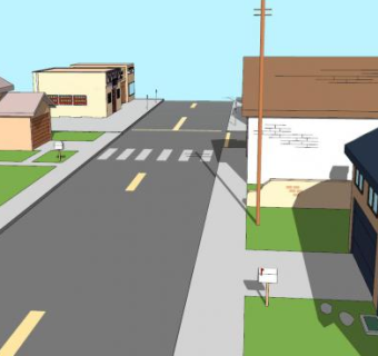 辛普森村海湾度假别墅SU模型下载_sketchup草图大师SKP模型