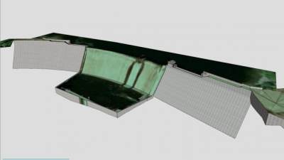 电力发电水坝SU模型下载_sketchup草图大师SKP模型