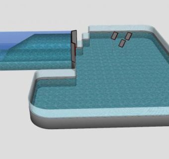 镜像大坝SU模型下载_sketchup草图大师SKP模型
