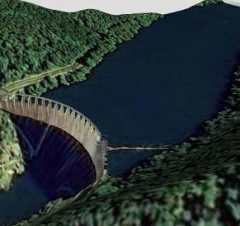 美国水电站大坝SU模型下载_sketchup草图大师SKP模型