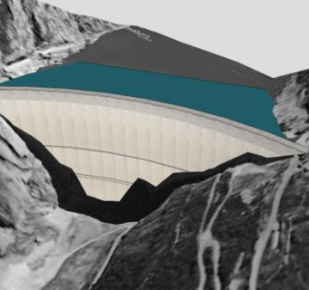 莫瓦桑坝SU模型下载_sketchup草图大师SKP模型