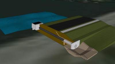 堤坝加固建筑SU模型下载_sketchup草图大师SKP模型