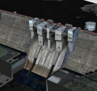 日本南丹日吉水坝SU模型下载_sketchup草图大师SKP模型