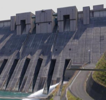 长岛县水库大坝SU模型下载_sketchup草图大师SKP模型