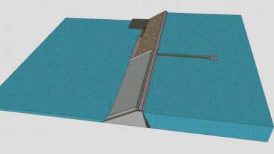 水库河堤大坝SU模型下载_sketchup草图大师SKP模型