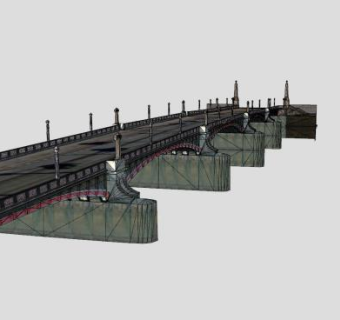 伦敦朗伯斯区桥建筑SU模型下载_sketchup草图大师SKP模型