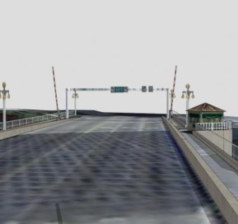 肯尼迪大桥桥梁SU模型下载_sketchup草图大师SKP模型