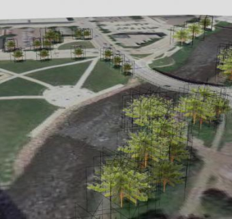 公园树木园林SU模型下载_sketchup草图大师SKP模型