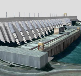 伊泰普水电大坝SU模型下载_sketchup草图大师SKP模型