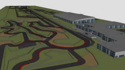 美国纽波特曼测试办公建筑SU模型下载_sketchup草图大师SKP模型