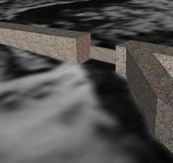 老旧水库大坝SU模型下载_sketchup草图大师SKP模型