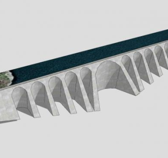 丹尼尔·约翰逊水坝SU模型下载_sketchup草图大师SKP模型