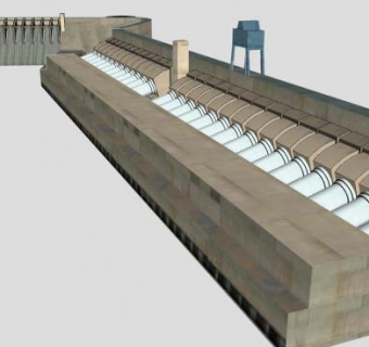 约瑟夫酋长大坝SU模型下载_sketchup草图大师SKP模型