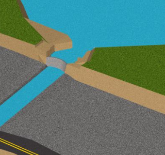 小型大坝SU模型下载_sketchup草图大师SKP模型