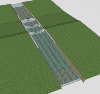 分段大坝SU模型下载_sketchup草图大师SKP模型