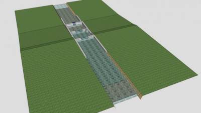 分段大坝SU模型下载_sketchup草图大师SKP模型