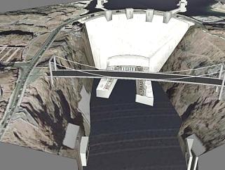 美国胡佛水坝和桥梁建筑SU模型下载_sketchup草图大师SKP模型