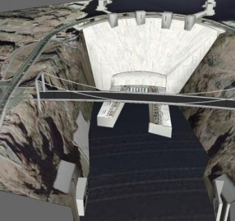 美国胡佛水坝和桥梁建筑SU模型下载_sketchup草图大师SKP模型